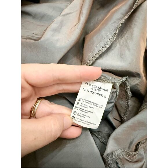 Lauren Vidal Drawstring Tie Ruffle Long Sleeve Midi Blouse Skirt Set Art to Wear - Picture 11 of 11